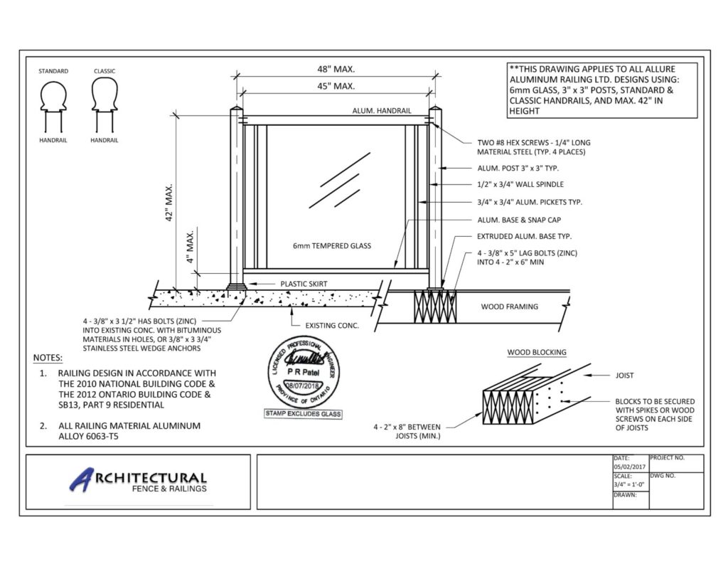 aluminum glass railings toronto